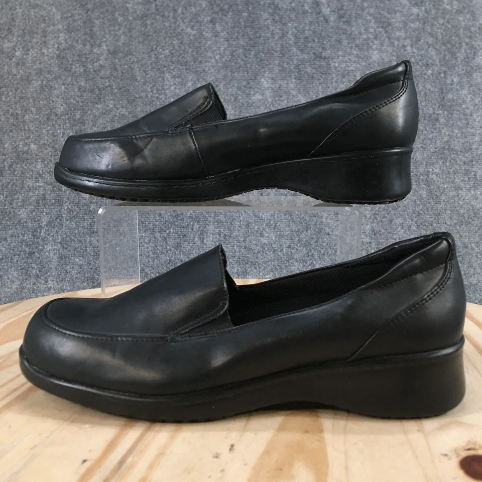 Zapatos SafeTstep para mujer 9,5 negros mocasines imitación cuero cómodos antideslizantes Foto 1 de 4