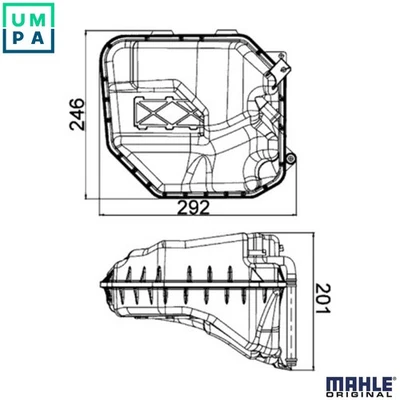 EXPANSION TANK COOLANT CRT 9 000S FOR VW AUDI BPE/BAC/BPD/BLK 2.5L 5cyl TOUAREG - Image 1 of 4