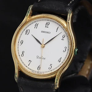 Orologio Uomo Seiko Dolce 7741-6030 Quarzo Quadrante Bianco - Foto 1 di 4