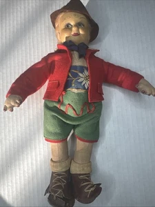 "Muñeca de tela de fieltro Lenci Mascotte italiana vintage de 9""" - Imagen 1 de 20
