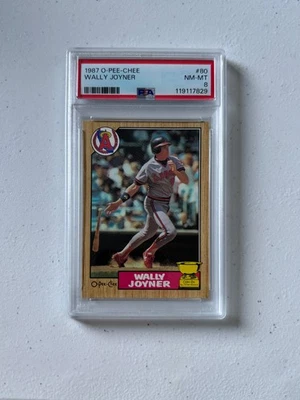 PSA WALLY JOYNER ANGELS 1987 O-PEE-CHEE OPC Rookie RC #80 Foto 1 de 2