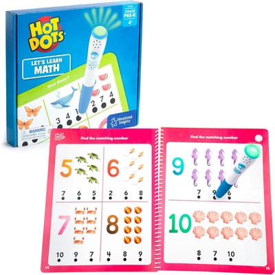 Hot Dots Let'S Learn Pre-K Math - Libro de ejercicios de matemáticas preescolares para aprender a contar y compañía Foto 1 de 4