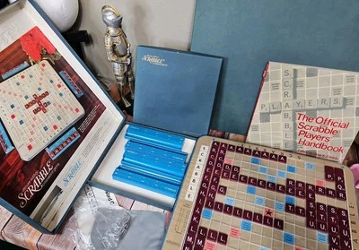 Vintage Deluxe Edition Scrabble Crossword Turntable Board Game 1972 Complete - Image 1 of 4