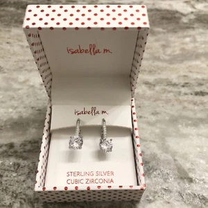 Orecchini nuovi con scatola Isabella M. argento sterling zirconi/goccia zirconi - Foto 1 di 6