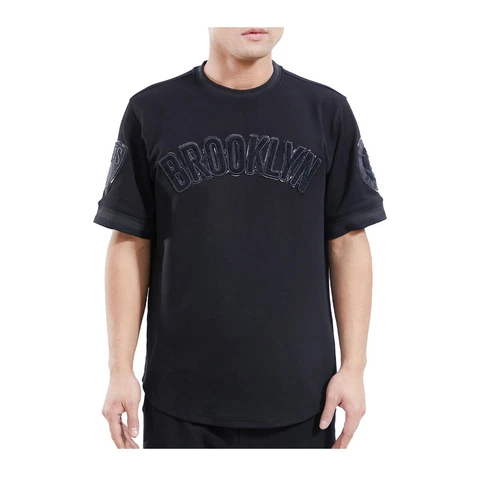 Pro Standard Brooklyn Nets Pro Team Mens Triple Black Crew Neck T-Shirt, Size S Cover