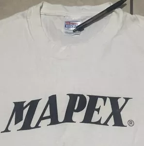 Vintage 90s Mapex Drums Band T-Shirt Mens Size Large Tribal Music Cyber Punk - Picture 1 of 12