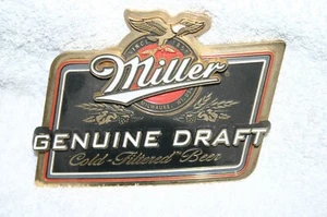Miller "Genuine Draft" Beer Badge/Tap/Top/Decal - Picture 1 of 1