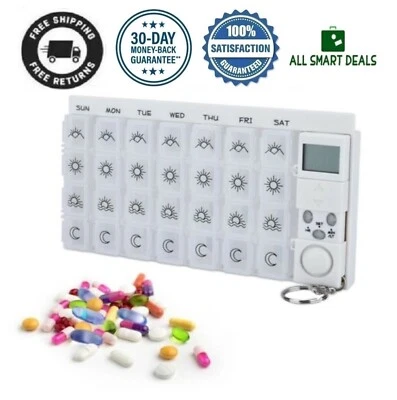 Organizador Dispensador De Pastillas Con Temporizador Recordatorio Alarma  - Image 1 of 4