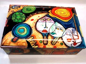 Künstlertruhe "Garten Eden " -Hundertwasser-Art von G. Meier 1995 - O.Schmidt - Bild 1 von 11