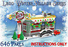 Winter Village Diner -INSTRUCTIONS ONLY- Christmas MOC for Lego Bricks