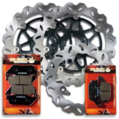 Rotor de disco de freno delantero + trasero de alta calidad Honda + pastillas CBR 600 F3 [1995-1998] Foto 1 de 4