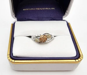 Landstrom's® Black Hills Gold Sterling Silver Rose Ring Size 5 FAST SHIPPING - Picture 1 of 2