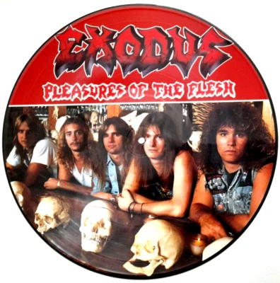NM/NM Exodus Pleasures Of The Flesh 1987 Vinyl LP Picture Disc Metallica - Image 1 of 2