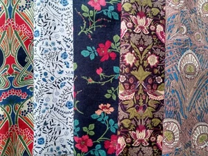 5 pieces of Liberty Tana Lawn cotton quilting Scrap Pack Size 14 x 19 cm - Picture 1 of 6