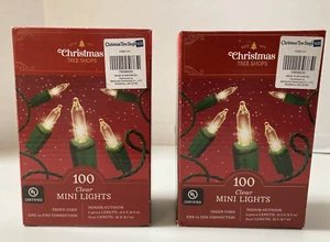 Christmas Light Sets Two 100 Count Clear Mini Lights 21.5 Ft Each In/Outdoor TWO - Picture 1 of 9