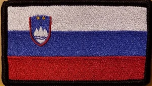 Slovenia Flag Patch W/ Hook & Loop Fastener Tactical Morale Travel Emblem #1 - Picture 1 of 1