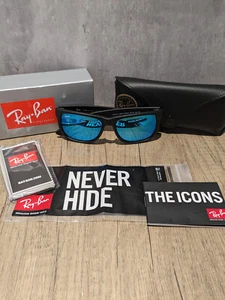 Ray-Ban Sonnenbrille Justin RB4165 622/55 erstaunlich verspiegelt matt schwarz authentisch 54 mm - Bild 1 von 12