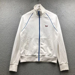 Vintage Le Tigre Track Jacket Men's Small Long Sleeve Full Zip Pocket White - Picture 1 of 11