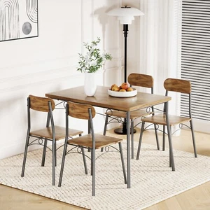 3/5 Piece Dining Table Set Chairs Wood Dinette Table for Home Kitchen Breakfast - Picture 1 of 18