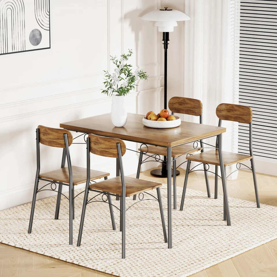 3/5 Piece Dining Table Set Chairs Wood Dinette Table for Home Kitchen Breakfast - Image 1 of 4