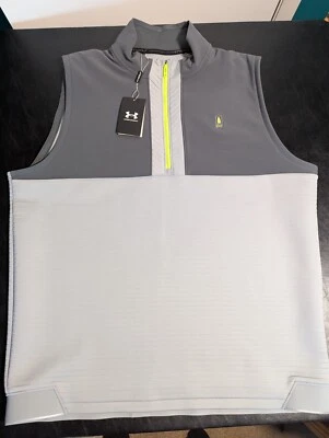 CHALECO HOMBRE UNDER ARMOUR CREMALLERA 1/4 NUEVO CON ETIQUETAS, TALLA: XL, COLOR: GRIS/VERDE NEÓN (J551) Foto 1 de 3