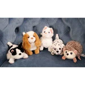 Lot Of 5 Furreal Friends Mini 3 DOGS CAT & HEDGE HOG EUC Plush - Picture 1 of 24