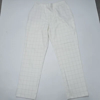 Pantalones de vestir Rachel Zoe para mujer 4 blancos ventana cintura elástica clásicos formales Foto 1 de 4