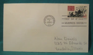 First Day of Issue-5c Wilderness-Civil War Centennial-#1181-Addressed-No Cachet - Picture 1 of 2