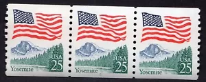 Scott #2280a Flag Over Yosemite Plate # Coil (PNC3) of 3 Stamps - MNH P#9 - Picture 1 of 2