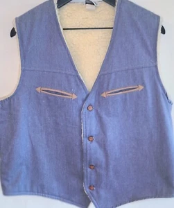 Big Yank Sport Abouts Herren Größe Large 44-46 Sherpa gefütterte Western Weste Neu mit Etikett - Bild 1 von 10