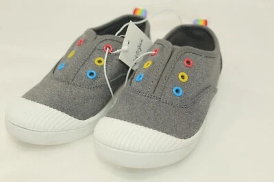 Новый Cat & Jack девочек размер 11 уголь серый и радужный Alivia поскользнуться туфли - Изображение 1 из 4