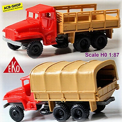 GMC Autocarro Cassone Telone (Ex- Ww 2 Tipo) 1941-45 Rosso 1:87 EKO 2057 - Immagine 1 di 4