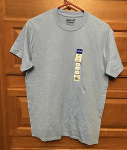 NEW Gildan Mens Med DryBlend 50/50 Cotton/Poly Plain blue T-Shirt S/S G8000 1422 - Picture 1 of 4