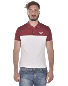 Emporio Armani Polo Shirt Cotton Man Red 3Z1F701J0SZ 340 Sz L MAKE OFFER - Picture 1 of 11