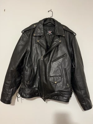 Chaqueta de cuero All State / hecha en Pakistán Original Foto 1 de 4