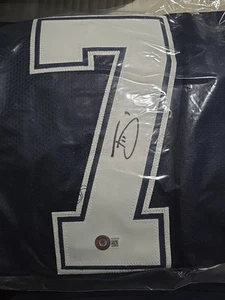 Cowboys Trevon Diggs Authentic Signed Navy Pro Style Jersey Beckett Certify. - Picture 1 of 4
