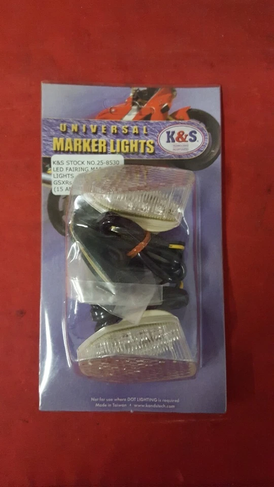 NUEVO K & S/Suzuki Frontal LED Señales de Giro Marcador Luces Carenado Montaje 25-8530 Foto 1 de 4