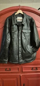 Levi's XXL Kunstleder Trucker Jacke braun gefüttert einmal getragen Top Zustand - Bild 1 von 5