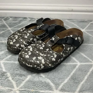 Birkenstock Boston Papillio Clogs Floral Womens Footbed Sandals Size Uk4 Eur 37 - Picture 1 of 7