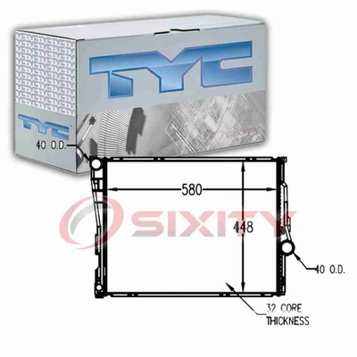 TYC Radiator for 1999-2000 BMW 323ti 2.5L L6 Cooler Cooling Antifreeze nq - Image 1 of 4