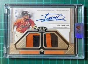 2024 Topps Tier One #T1AR-LM Luis Matos Auto Tier One Dual Relics /10 - Bild 1 von 2