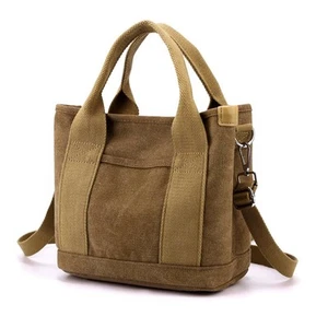 Canvas Messenger Bag Small Crossbody Bag Multiple Pockets Casual Satchel Hobo... - Picture 1 of 5