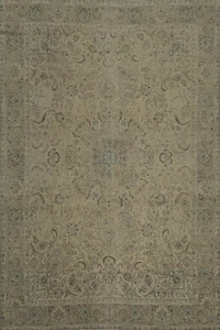 Alfombra Sofisticada Envejecida 9x13 Hecha a Mano Tradicional con Elegante Patrón - Imagen 1 de 22