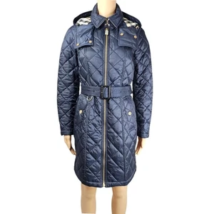 Burberry Baughton Womens Navy Quilted Coat Size XS NWT - Picture 1 of 11