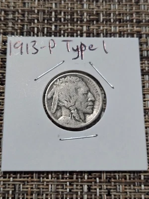 Níquel búfalo tipo 1 1913-P - fecha parcial Foto 1 de 4