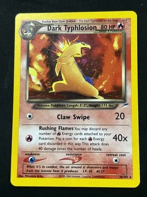 Dark Typhlosion 10/105 Neo Destiny Holo HAS SMALL DAMAGE SPOT ON TOP BACK - Image 1 of 4
