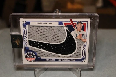 2024 Panini Stars & Stripes Coy James Nike Shoe brand logo patch 4/4 - Image 1 of 3