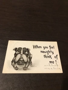 HUMOR - POSTKARTE - WENN DU DICH FRECH FÜHLST DENK AN MICH! - DATUM GESTEMPELT 1910 - Bild 1 von 2