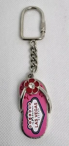Rosa Flip Flop Las Vegas Schlüsselanhänger Schlüsselring Souvenir Willkommen im fabelhaften Nevada - Bild 1 von 2