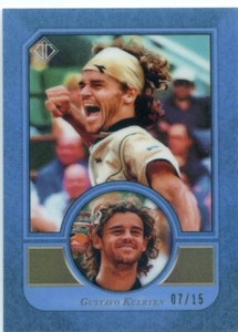 2020 Topps Transcendent Tennis HOF GUSTAVO KUERTEN #15 BLUE REFRACTOR #7/15